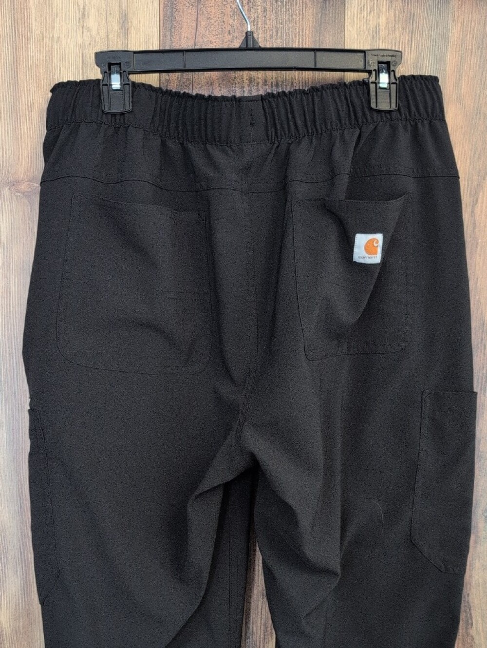 Carhartt Black Drawstring Cargo Jogger Scrub Pants Petite L      961A